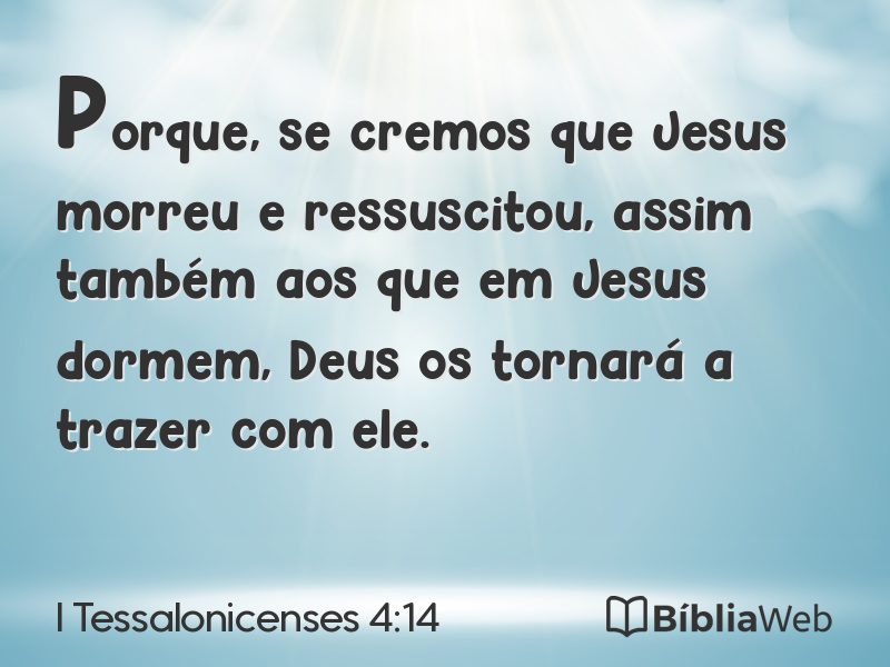 I Tessalonicenses 4:14 em imagem para compartilhar