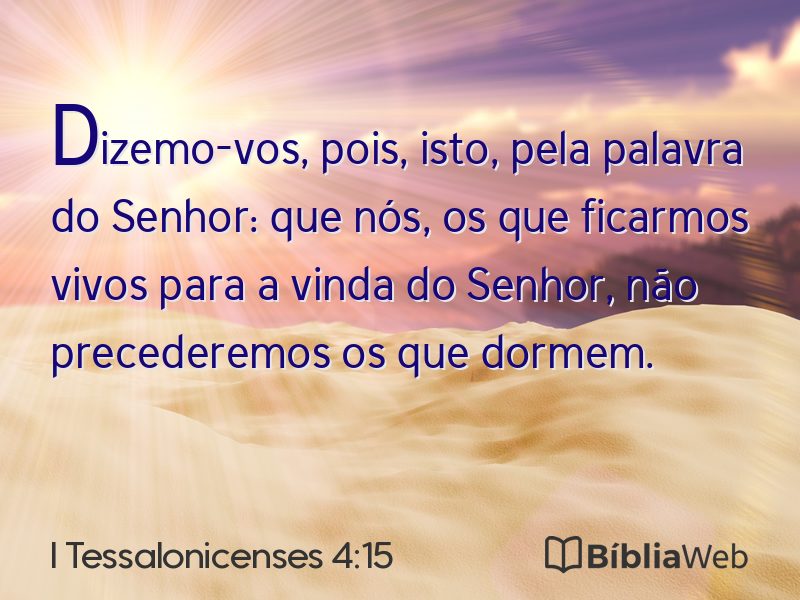 I Tessalonicenses 4:15 em imagem para compartilhar