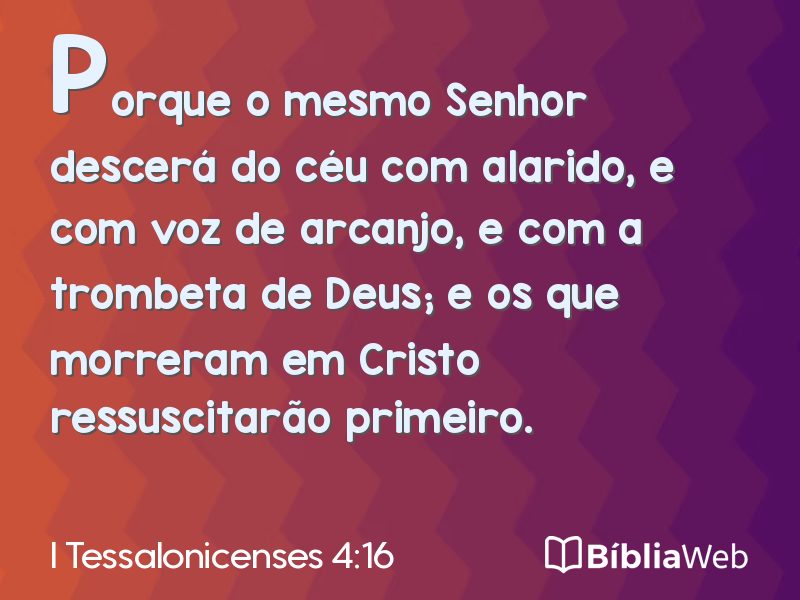 I Tessalonicenses 4:16 em imagem para compartilhar