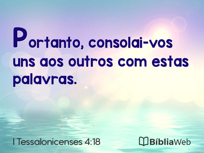 I Tessalonicenses 4:18 em imagem para compartilhar