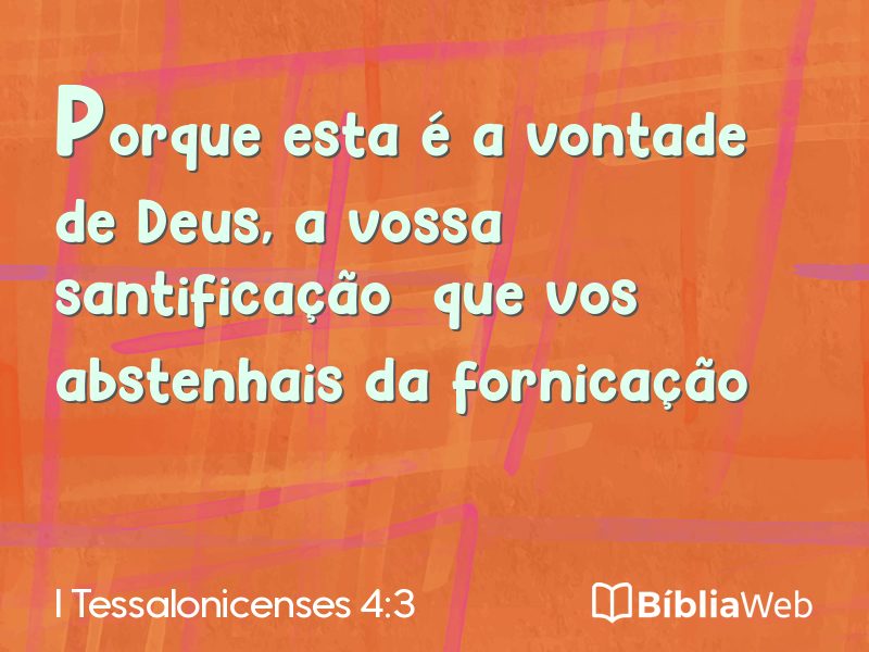 I Tessalonicenses 4:3 em imagem para compartilhar