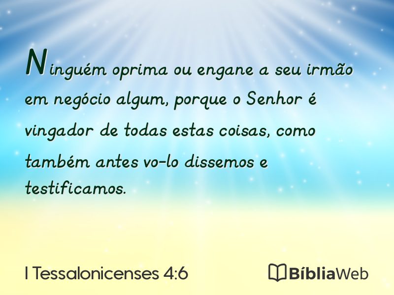 I Tessalonicenses 4:6 em imagem para compartilhar