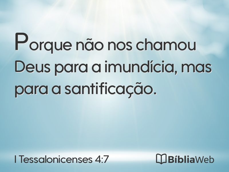 I Tessalonicenses 4:7 em imagem para compartilhar