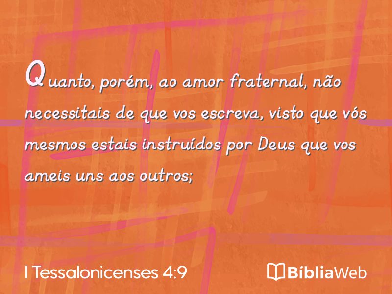 I Tessalonicenses 4:9 em imagem para compartilhar
