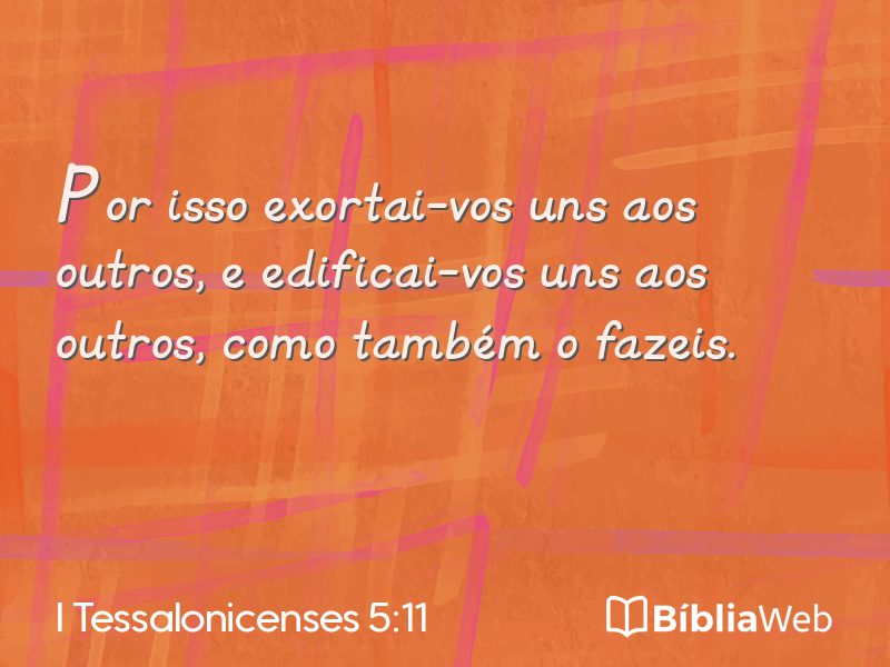 I Tessalonicenses 5:11 em imagem para compartilhar