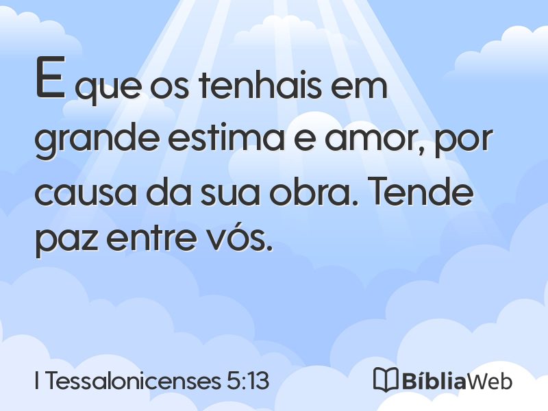 I Tessalonicenses 5:13 em imagem para compartilhar