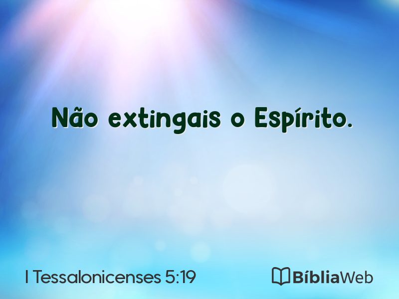I Tessalonicenses 5:19 em imagem para compartilhar