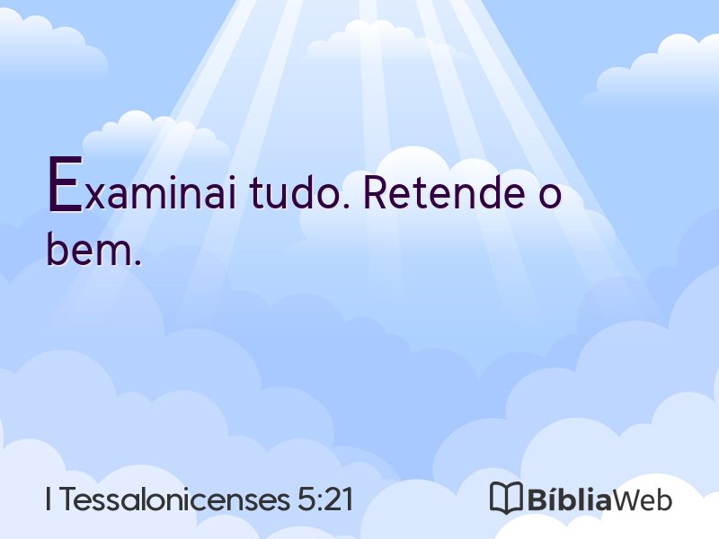 I Tessalonicenses 5:21 em imagem para compartilhar