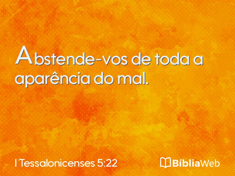 I Tessalonicenses 5:22 em imagem para compartilhar