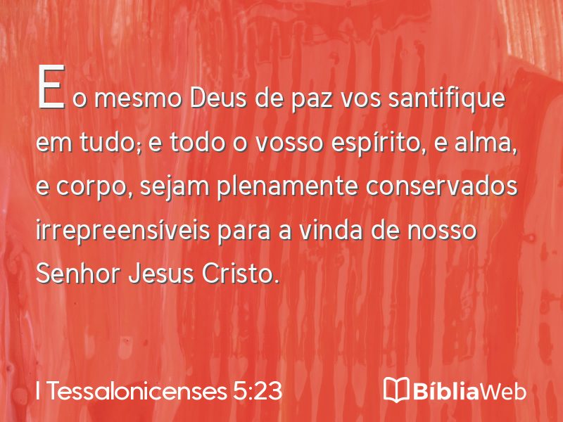 I Tessalonicenses 5:23 em imagem para compartilhar