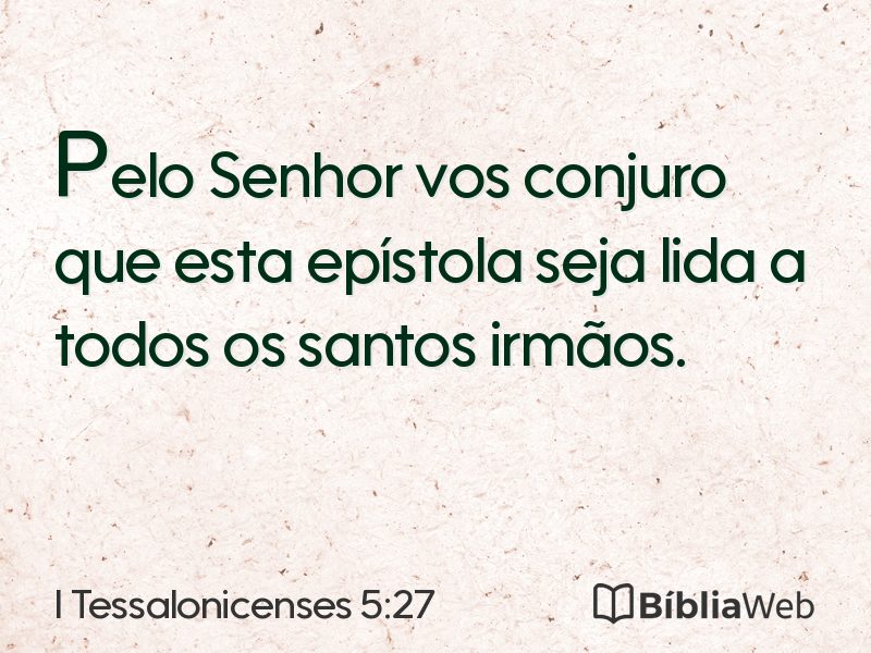 I Tessalonicenses 5:27 em imagem para compartilhar