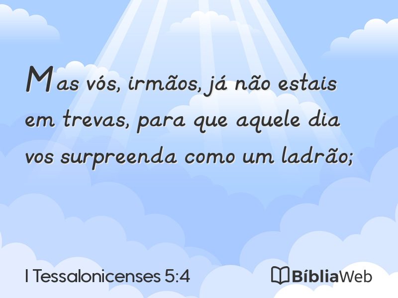 I Tessalonicenses 5:4 em imagem para compartilhar