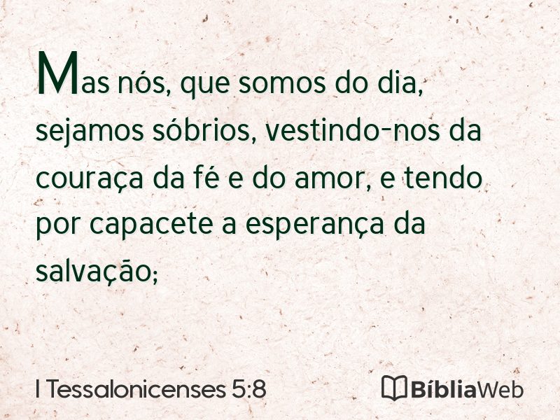 I Tessalonicenses 5:8 em imagem para compartilhar
