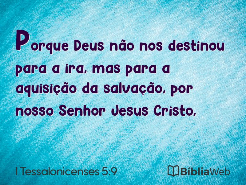 I Tessalonicenses 5:9 em imagem para compartilhar