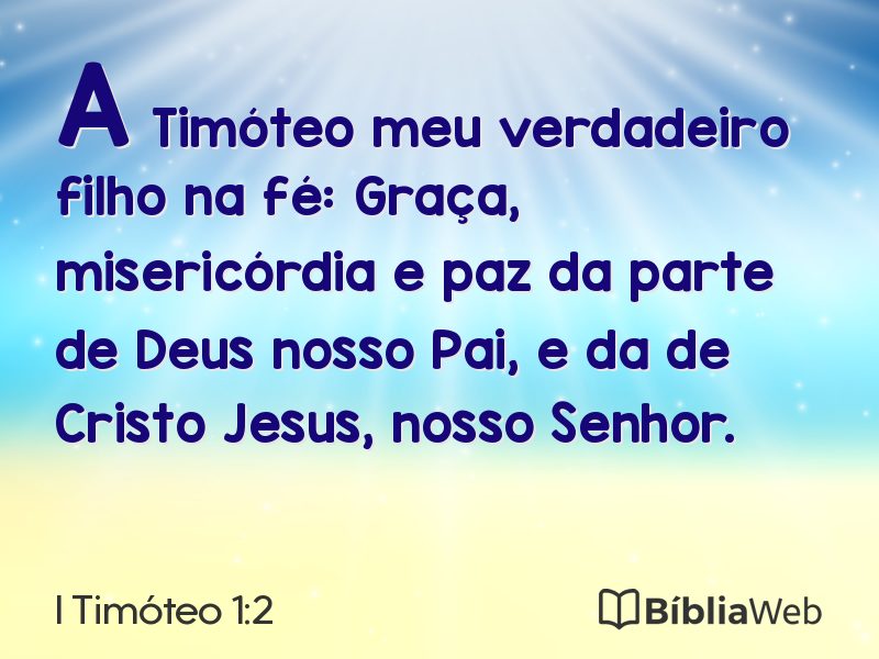 I Timóteo 1:2 em imagem para compartilhar