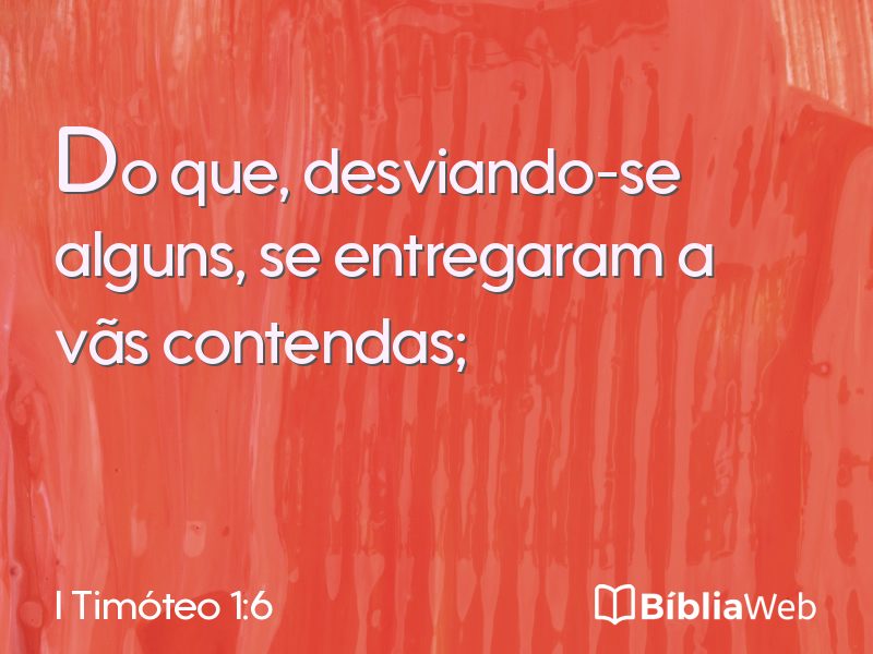 I Timóteo 1:6 em imagem para compartilhar