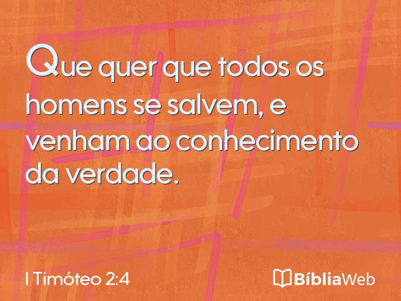 I Timóteo 2:4 em imagem para compartilhar