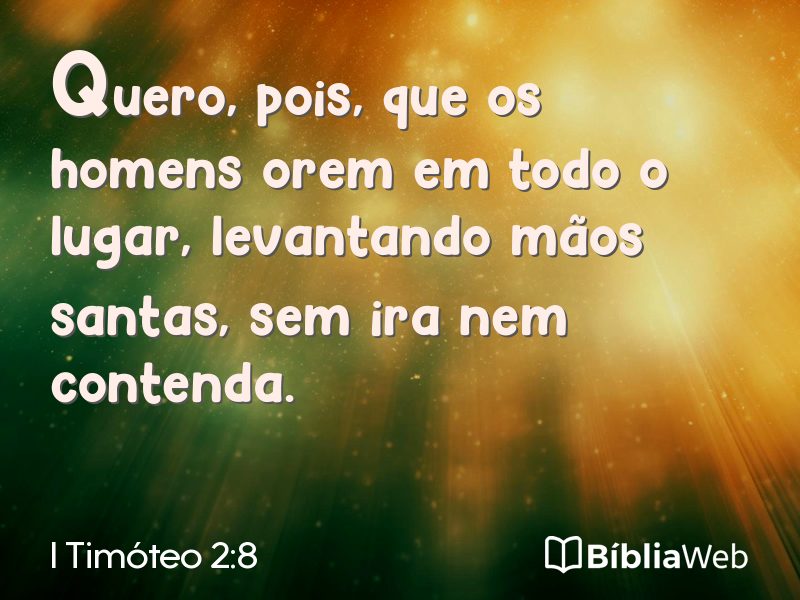 I Timóteo 2:8 em imagem para compartilhar