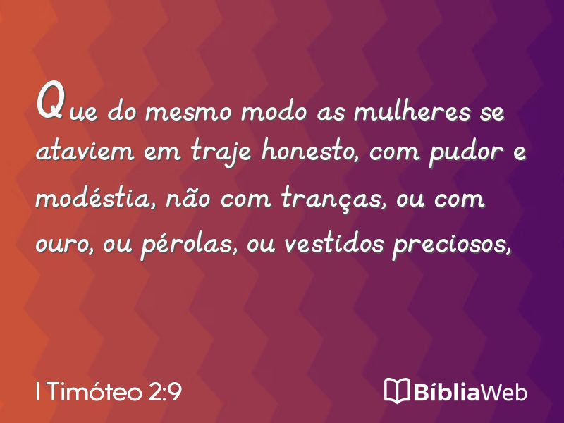 I Timóteo 2:9 em imagem para compartilhar