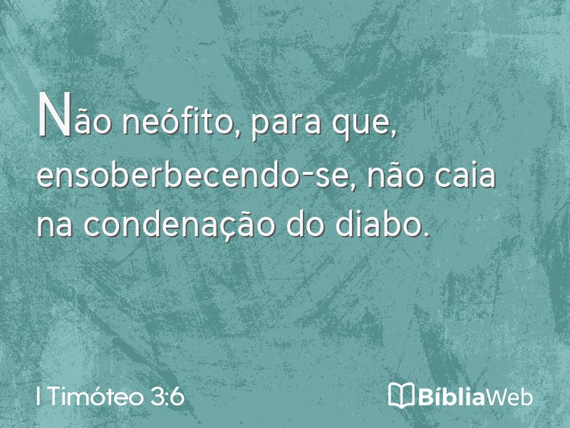 I Timóteo 3:6 em imagem para compartilhar