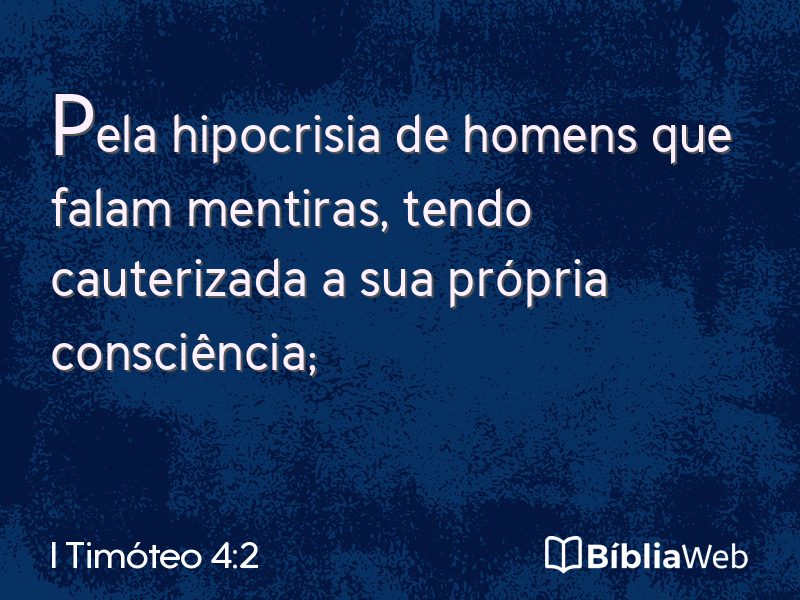 I Timóteo 4:2 em imagem para compartilhar
