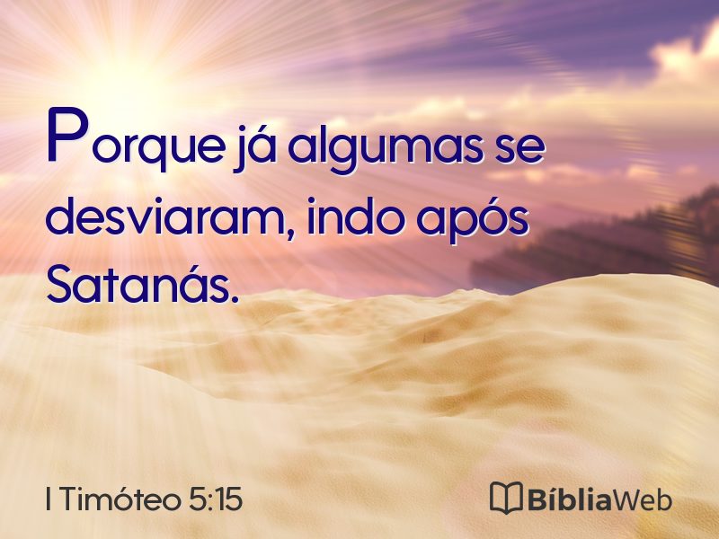 I Timóteo 5:15 em imagem para compartilhar