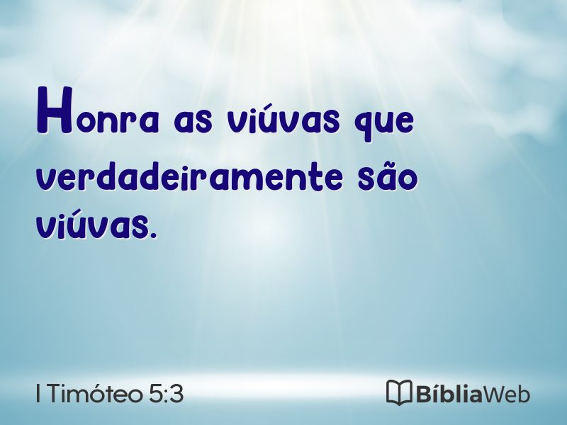 I Timóteo 5:3 em imagem para compartilhar