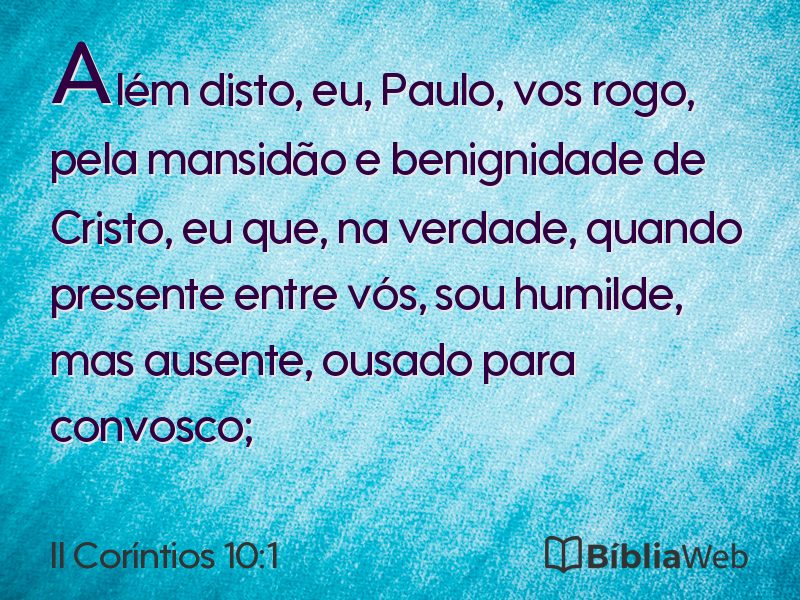II Coríntios 10:1 em imagem para compartilhar