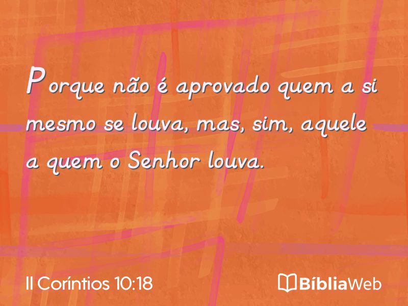 II Coríntios 10:18 em imagem para compartilhar