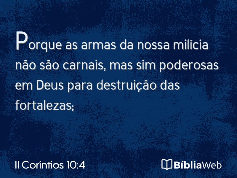 II Coríntios 10:4 em imagem para compartilhar