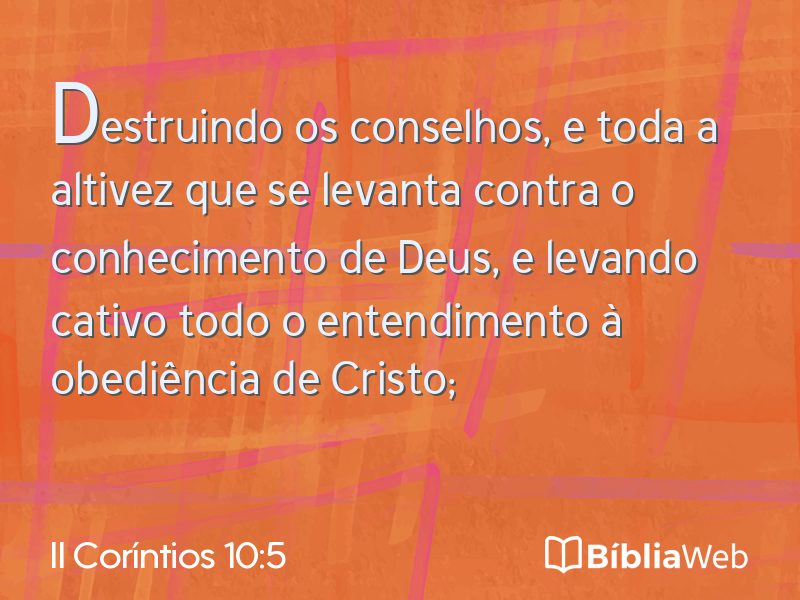 II Coríntios 10:5 em imagem para compartilhar