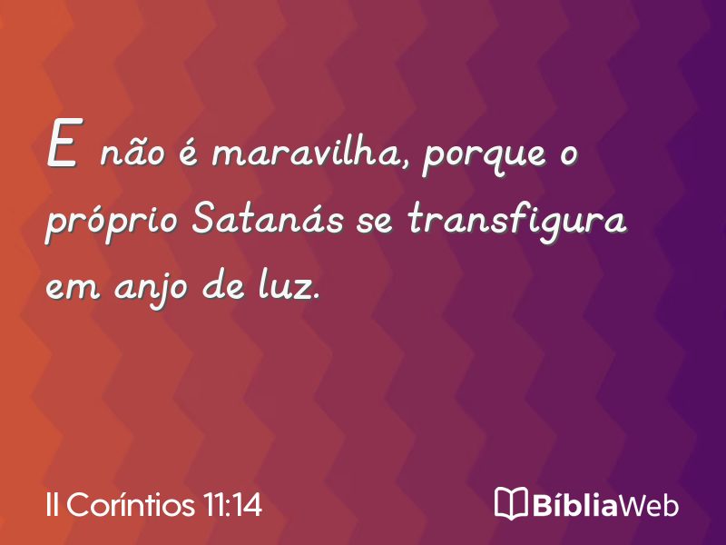 II Coríntios 11:14 em imagem para compartilhar