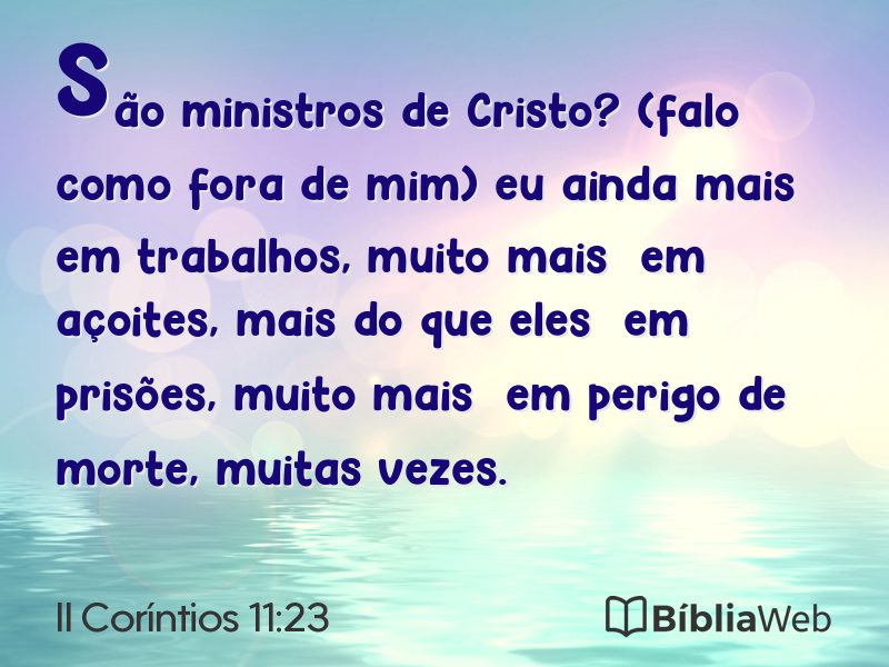 II Coríntios 11:23 em imagem para compartilhar