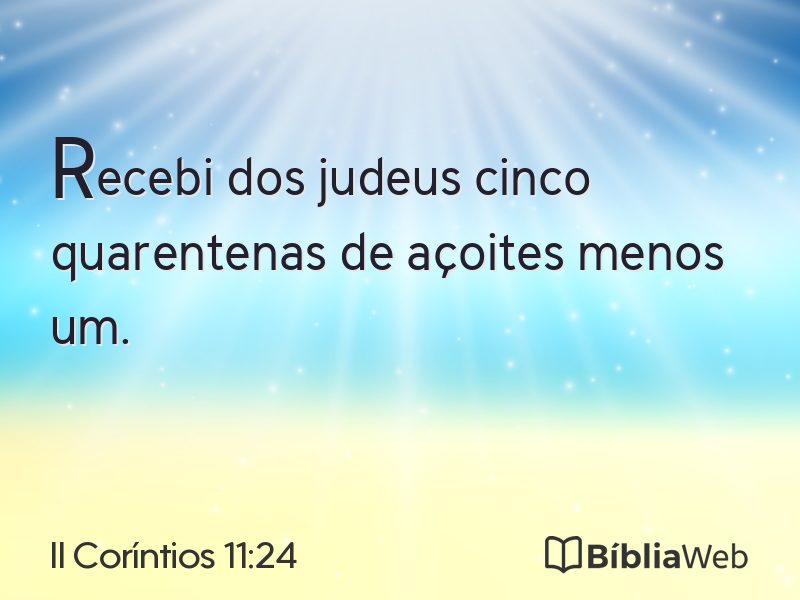 II Coríntios 11:24 em imagem para compartilhar