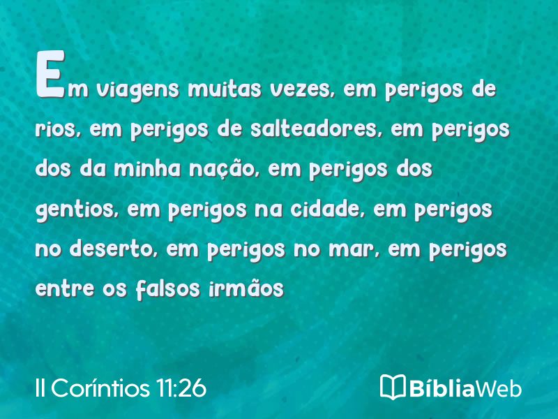 II Coríntios 11:26 em imagem para compartilhar