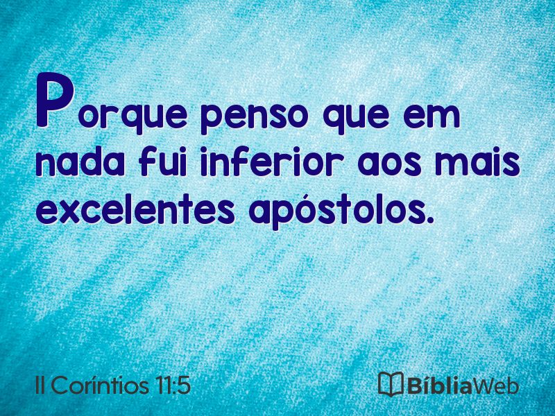 II Coríntios 11:5 em imagem para compartilhar