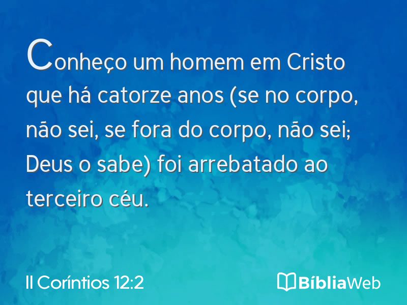 II Coríntios 12:2 em imagem para compartilhar