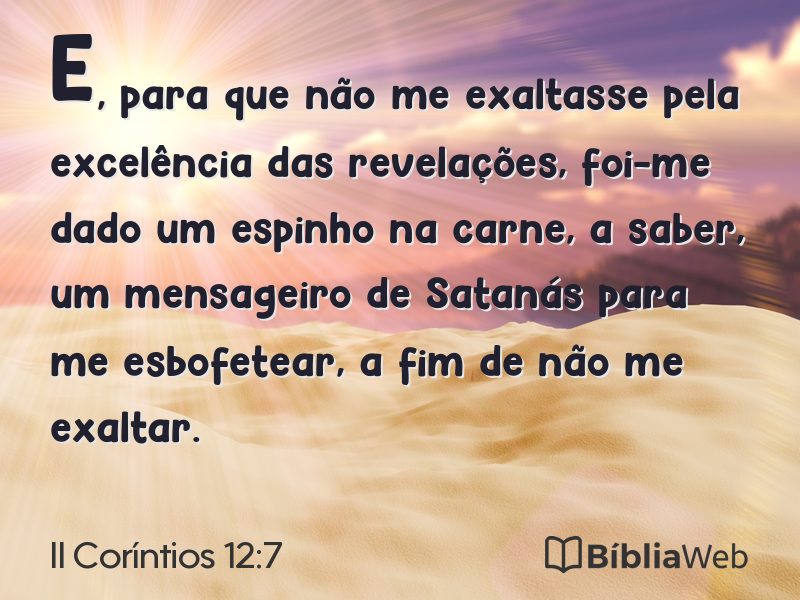 II Coríntios 12:7 em imagem para compartilhar