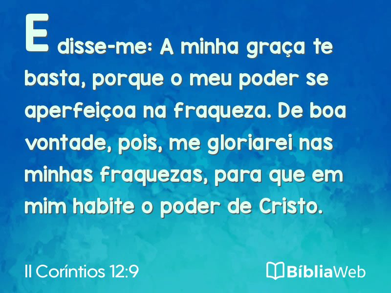 II Coríntios 12:9 em imagem para compartilhar