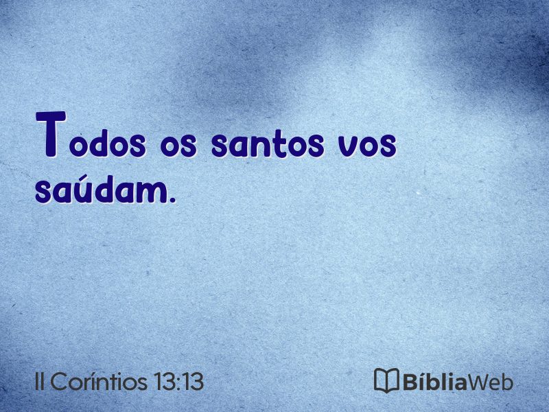 II Coríntios 13:13 em imagem para compartilhar