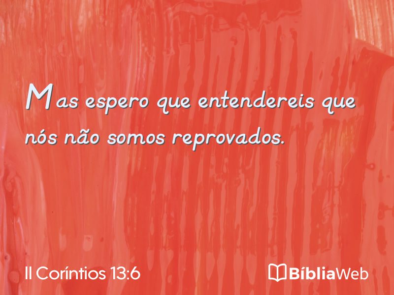 II Coríntios 13:6 em imagem para compartilhar