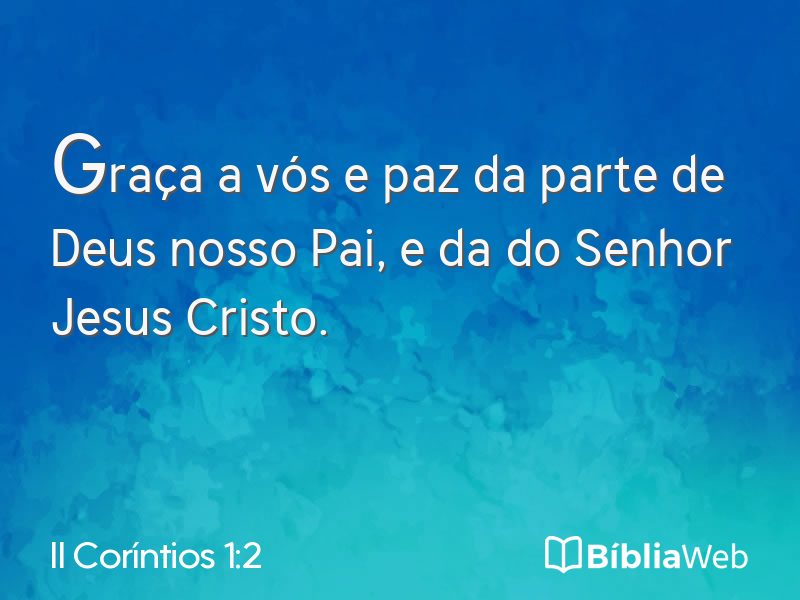 II Coríntios 1:2 em imagem para compartilhar