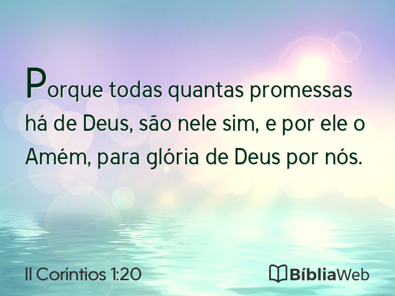 II Coríntios 1:20 em imagem para compartilhar