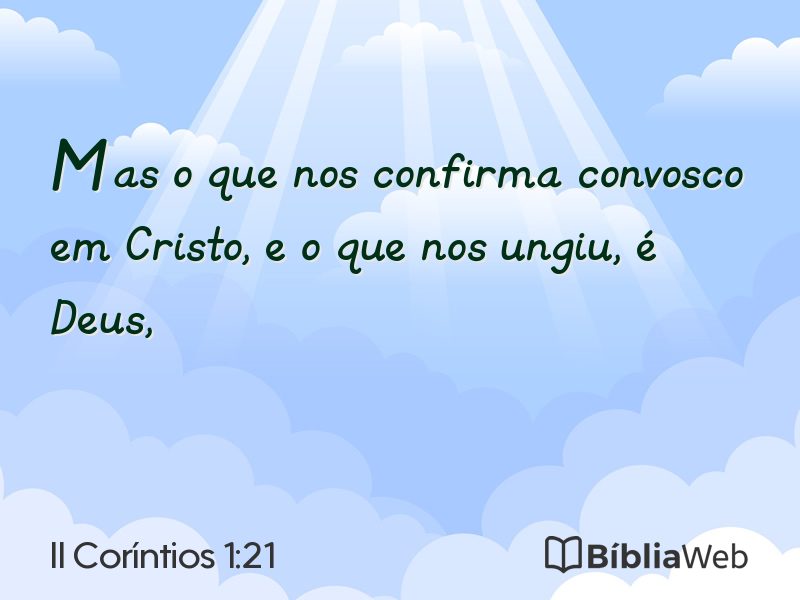 II Coríntios 1:21 em imagem para compartilhar