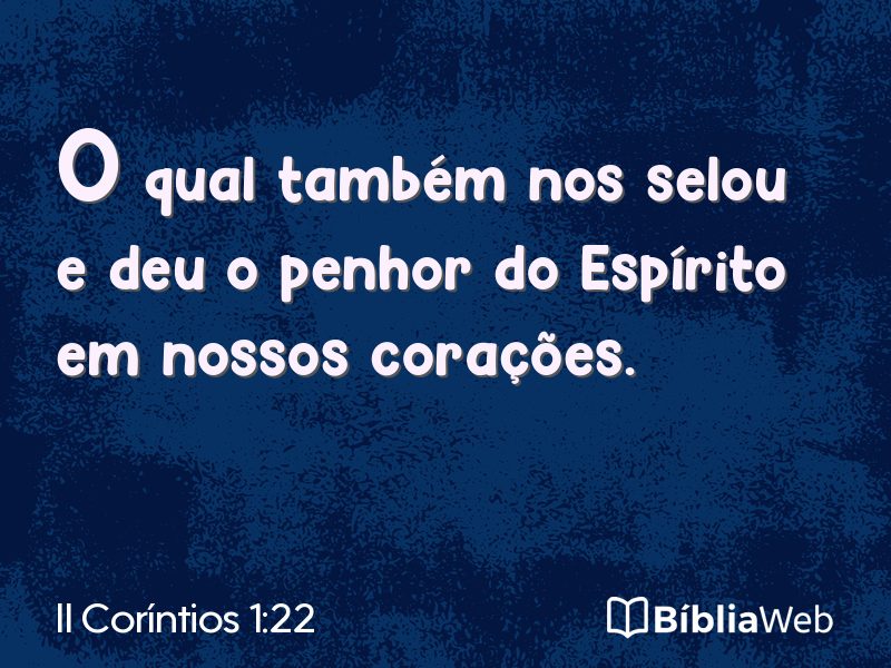 II Coríntios 1:22 em imagem para compartilhar