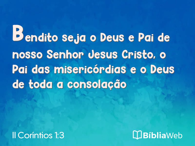 II Coríntios 1:3 em imagem para compartilhar