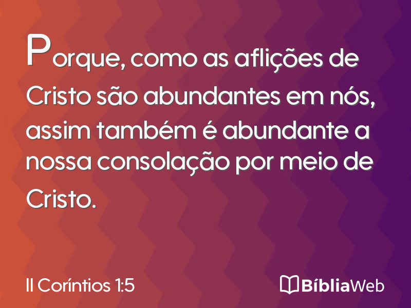 II Coríntios 1:5 em imagem para compartilhar