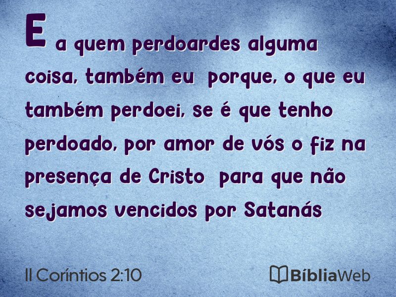 II Coríntios 2:10 em imagem para compartilhar