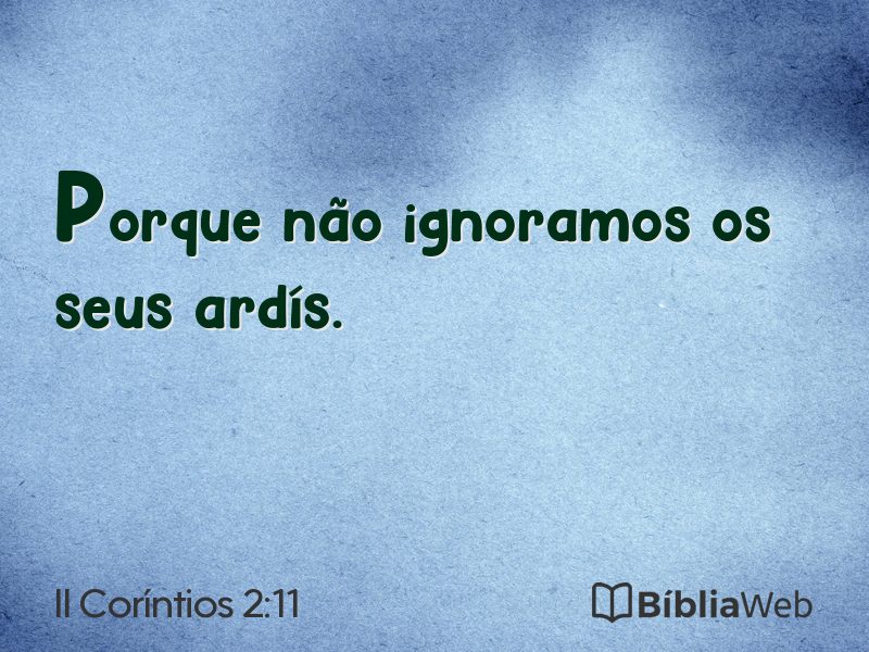 II Coríntios 2:11 em imagem para compartilhar