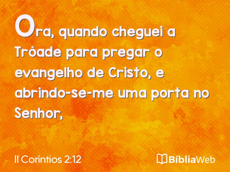 II Coríntios 2:12 em imagem para compartilhar